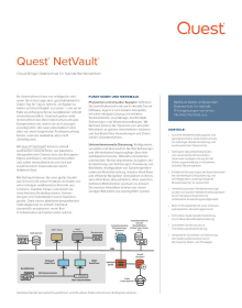 NetVault Datenblatt
